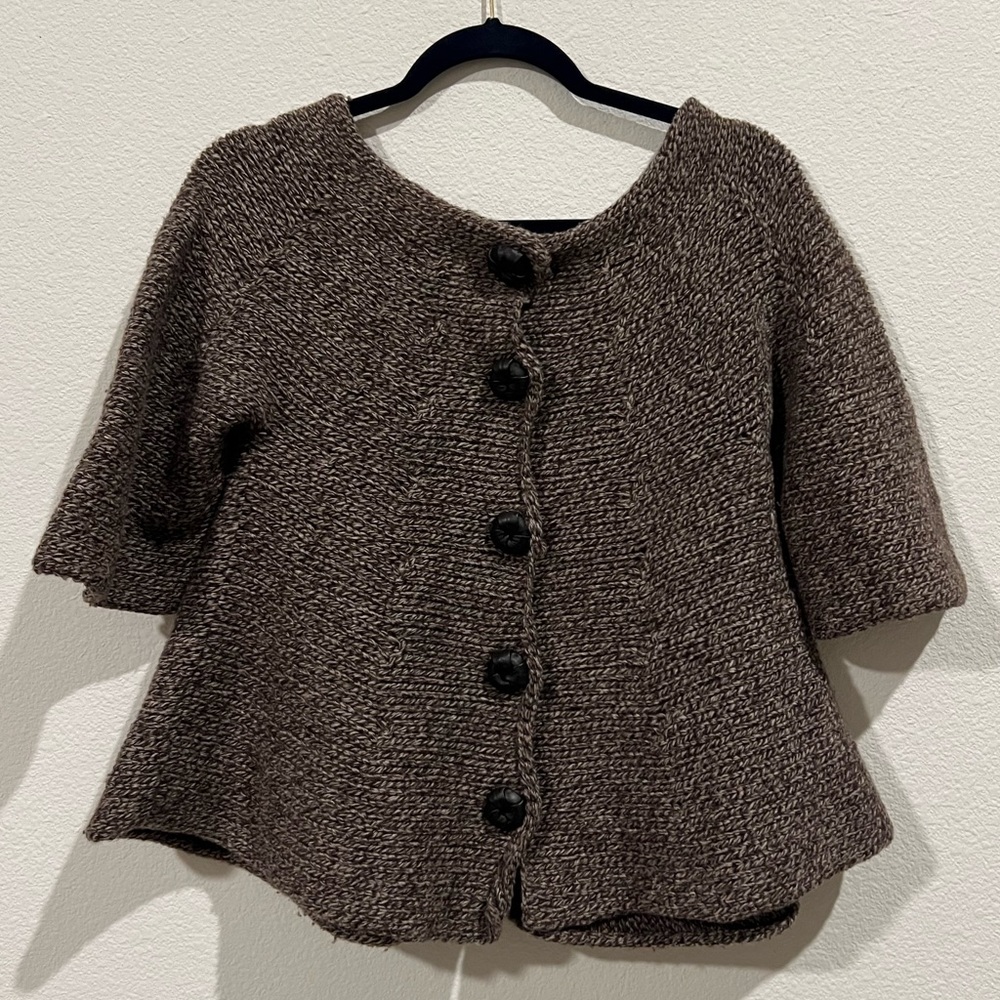 Anthropologie Manoush lambswool cardigan with large buttons